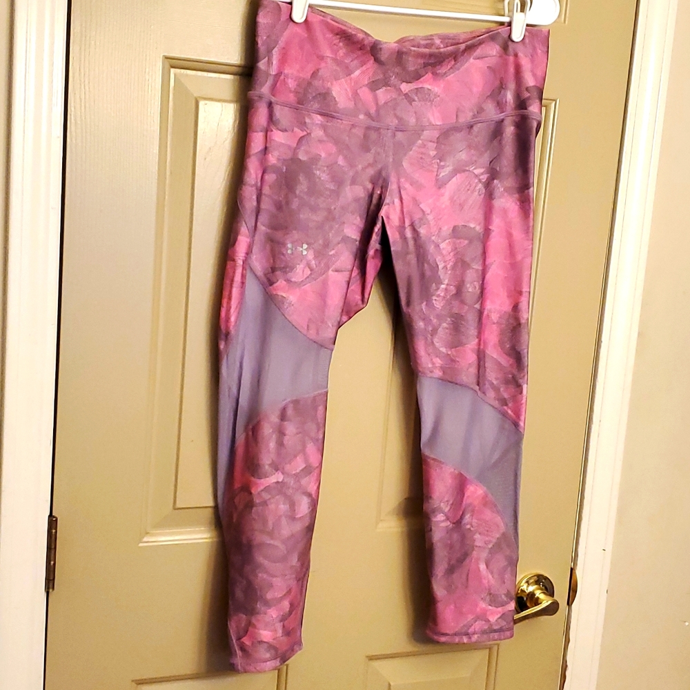 Under Armour exercise legging pink print XL